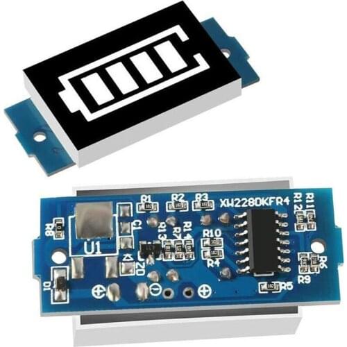 Lithium Battery Capacity Indicator Module Blue Display Electric Vehicle Power Tester 1S 2S 3S 4S Series Battery Power Indicator
