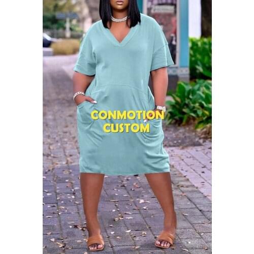 Custom 3D V-neck pocket dress