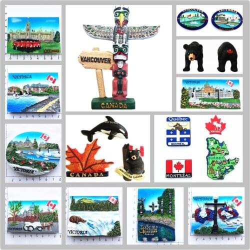 Montreal Quebec Canada PVC Fridge Magnets Tourism Souvenir Refrigerator Magnetic Sticker Collection Handicraft Gift
