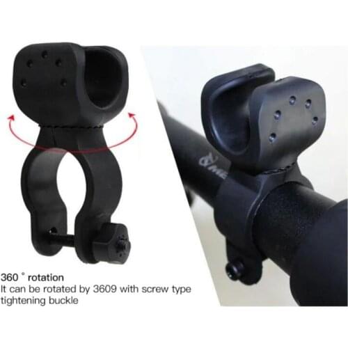 Bicycle Light Bracket Flashlight Mount Holder Antiskid Cycling Bike Light Torch Clip Mount 360 Degree Rotation Accessories