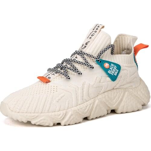 Breathable White Shoes for Men Casual Sneakers Comfortable Platform Shoes Trend Student Running Shoe Lace Up Casual Shoes