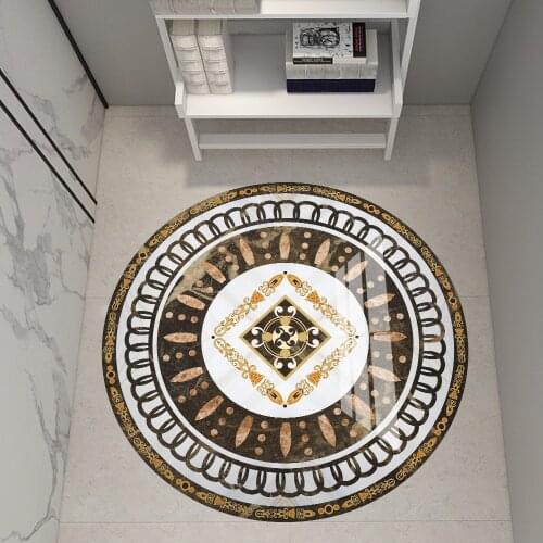 European-style round mosaic floor decoration stickers entrance aisle floor stickers waterproof tile stickers