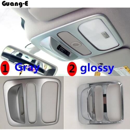 Car Cover Stick ABS Chrome Front Head Read Reading Switch Light Lamp Frame Roof Trim Part 1pcs For Renault Captur 2015 2016 2017