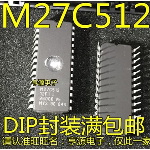 Best Quality 10PCS M27C512-12F1 CDIP-28 27C512 DIP-28 M27C512 DIP EPROM IC CHIPS Drive New and original
