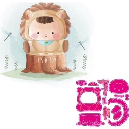 Metal Cutting Dies Lovely boy Doll Stencil for DIY Scrapbooking Craft Cards Decoration