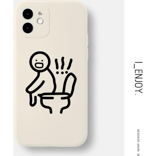 Official Original Soft Silicone Case for Apple iPhone 11 12 13 Pro MAX SE 2020 XR XS X 6 6s 7 8 Plus Shockproof Cute Phone Cover