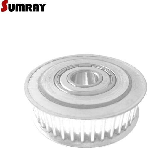 SUMRAY 3M 50T Idler Pulley with teeth Bore 5/6/8/10/12/15mm Idler Bearing Motor Pulley Width 11/16mm Synchronous Wheel Pulley