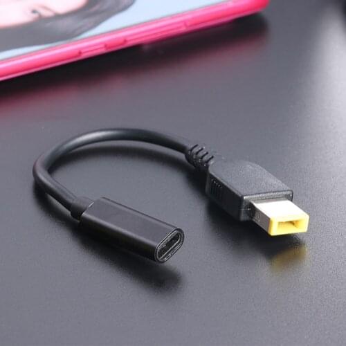 USB Type C Female to 11x4.5mm DC Connector Adapter 20V 3A PD Charging Power Supply Charger Converter Cable for Lenovo Laptop