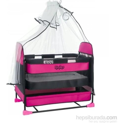 Plus Portatif Sallanır Beşik Anne Yanı Doğal Boyalı Hızlı Teslimat