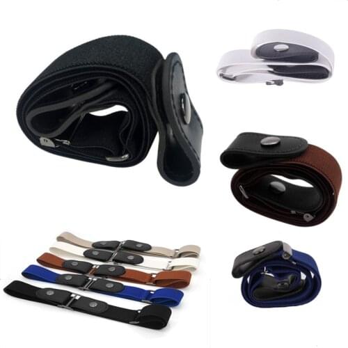 New Buckle-Free Belt Jean Pants Dresses No Buckle Stretch Elastic Waist Belt Women Men No Bulge No Hassle Generalsize Waist Belt