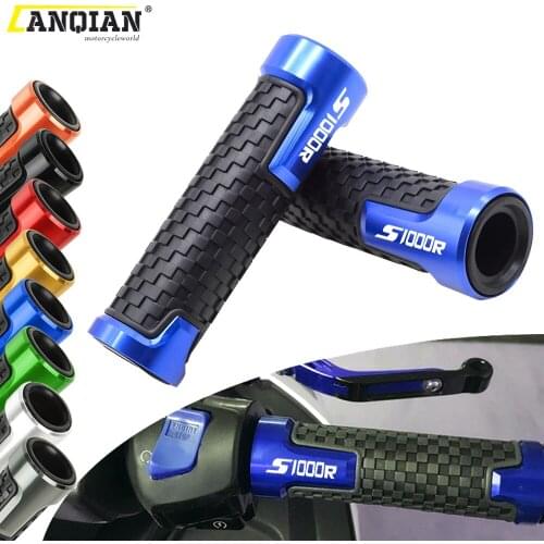 7/8" 22mm Motorcycle Part CNC Rubber Handlebar Grips Hand Bar Grip For BMW S1000R wandw/oCC S1000Rwandw S1000RoCC 2014 2015 2016
