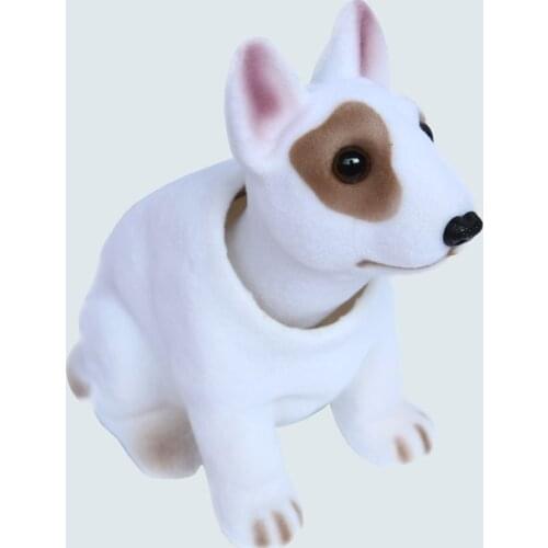 Car Styling New Cute Dog Doll Nodding Dog Shakes Head Shaking Dog For Car Decoration Furnishing Articles Bull Terrier Labrador