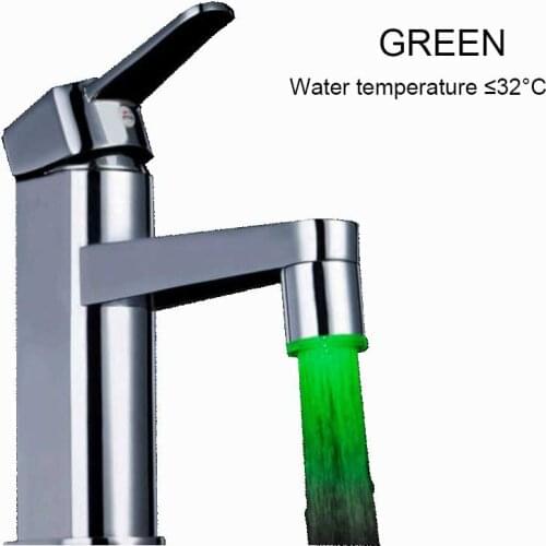 Led Chameleon Faucet Light Temperature-Sensitive Color-Changing And Temperature-Controlled Three-Color Faucet Round With Pattern