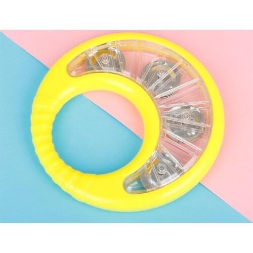 Sy-95 Yellow Portable Orff Flower Drum Circle Musical Percussion Orff Hub Tambourine Musical Toy For Children
