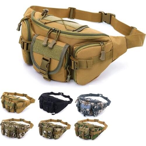 5PCS / LOT Tactical Waist Bag Waterproof Fanny Pack Hiking Fishing Sport Hunting Waist Bags Camping Sport Bag Belt