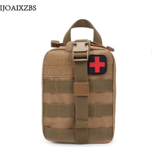 Tactical Medical First Aid Kit Patch Bag Outdoor Utility Pouch Molle Medical Cover Hunting Emergency Survival Package 7 colors