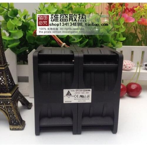 For Delta 8cm 8076 12V 7.2a Gfc0812dw Super Violent Dual Motor Car Modified Booster Fan