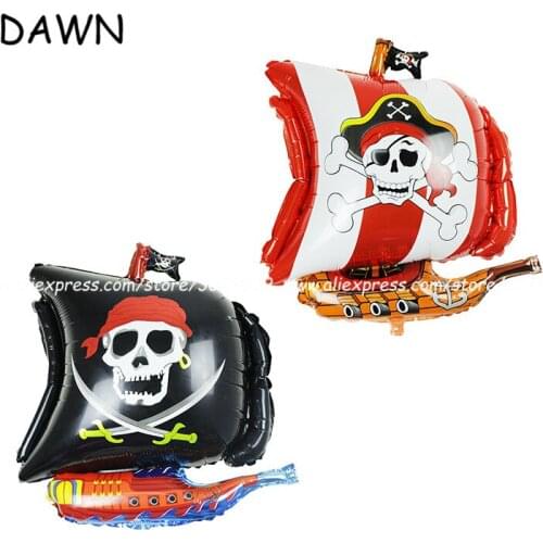 50pcs/lot pirate ship Foil Balloons Birthday Party Decoration Baby Kids pirate Cartoon Ballons kids toys Gifts