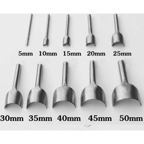 High Quality 5-50MM DIY Leather Craft Half-Round Useful Cutter Punch Strap Tools Belt Wallet End