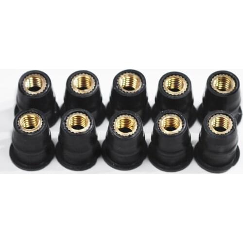 10/20/30/40/50Pcs Well Nuts M5 5mm Metric Rubber Motorcycle Windshield Rubber Rivet Nuts For Honda For Suzuki