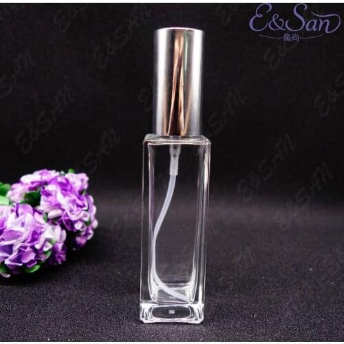100PCS/LOT Refillable FX412A-30ML Long Square Glass Perfume Spray Nozzle Packaging Cosmetics Bottle