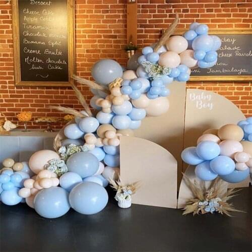 109Pcs Doubled Nude Cream Peach Apricot Balloon Garland Arch Kit Bridal Baby Shower Birthday Party Decoration