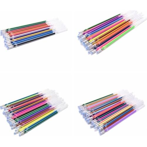 12/24/48 Colors Flash Gel Pen Refill Color Full Shinning Refill Kids Drawing Office Stationery