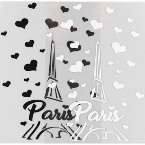 14*19.6CM French Romantic Paris Cartoon Decoration Vinyl Decal Car Sticker