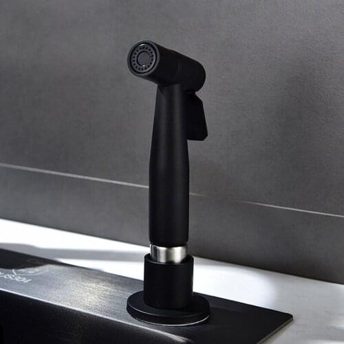 304 stainless steel black kitchen sink spray gun washing vegetables pull spray gun set bathroom Basin washing spray gun