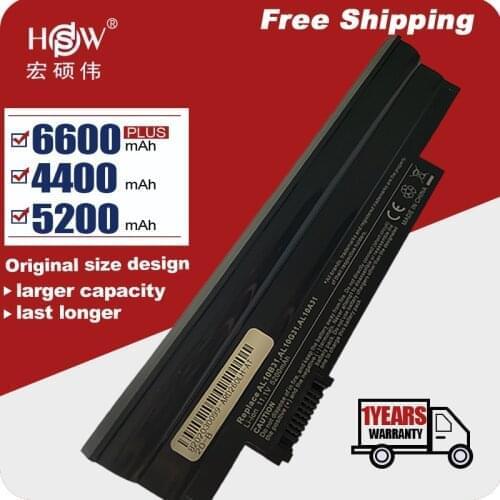 New AL10BW AL10G31 5200mAh LAPTOP BATTERY FOR Acer Aspire One D255 D260 Notebook Battery AL10A31 AL10B31