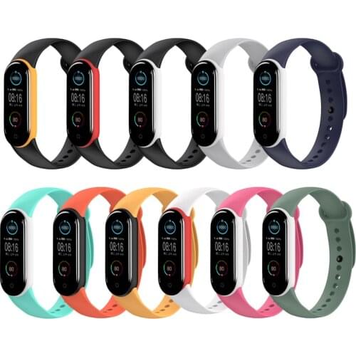 BOORUI Hot sale sport silicone watch band for Xiaomi mi band 5 strap soft replacement buckle wristband