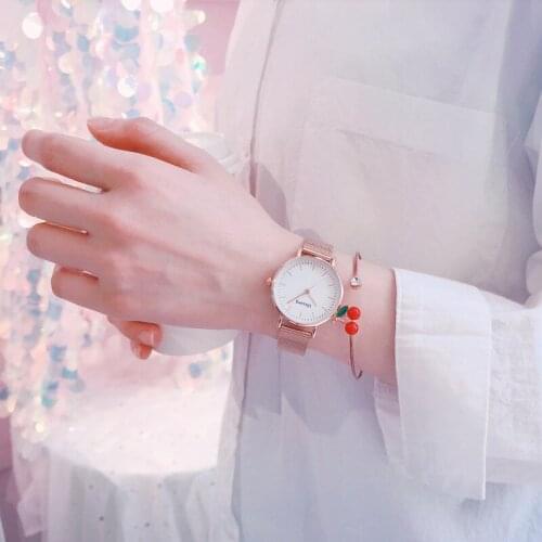 Simple Design Women Watches Luxury Fashion Ladies Analog Quartz Wristwatches Rose Gold Mesh Band Female Clock Reloj Mujer Gifts