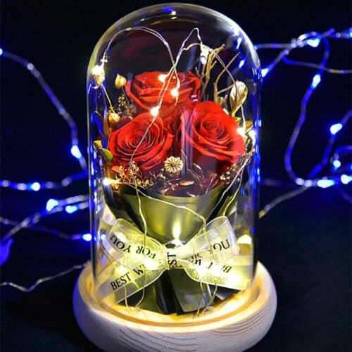 Flores Preservadas The Beauty And Beast Rose Romantic Rosa Eternl Flowers Preserved Natale Decorazioni Per La Casa Home Decor
