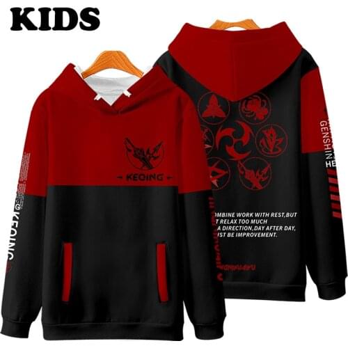 2 To 14 Years Old Childrens hoodie 3D Print Genshin Impact Hoodies Anime Sweatshirt Men/Women Spring Autumn Personalized Hoodie