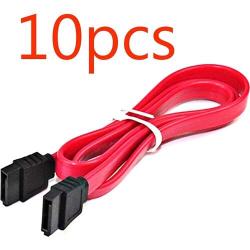10pcs 1.6feet 1.6ft Serial SATA ATA RAID DATA HDD Hard Drive Signal Cable c06