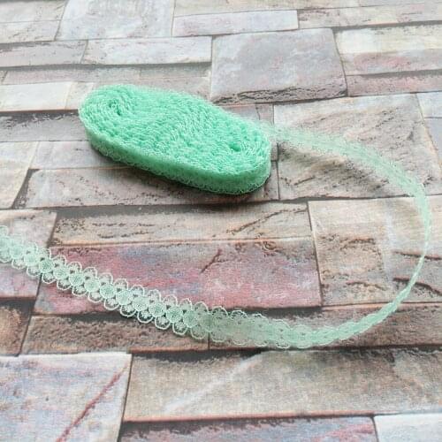 Beautiful Hot 10 yards 15mm Width Mint Green Lace Ribbon Lace embroidery DIY Decoration For Clothes Sewing Accessories