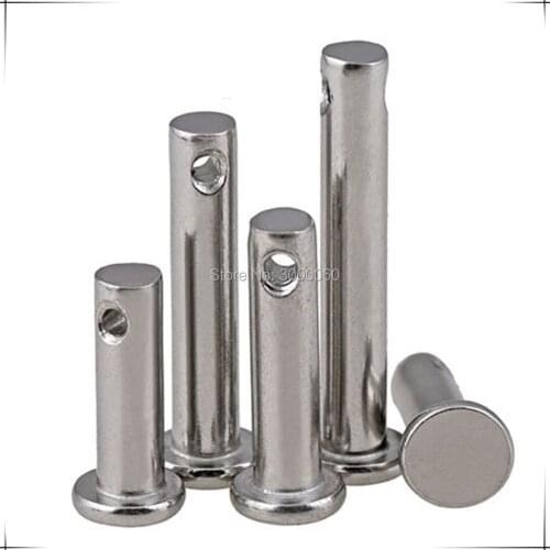 M5 M6 Stainless Steel 304 A2 Flat Head Clevis Pins With Hole 100pcs/lot