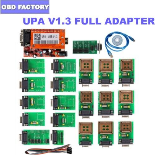 Newest UPA USB Serial Programmer V1.3 Green Adapter Full Auto ECU Chip Tuning UUPROG EEPROM V1.3 ECU Programmer Adapters