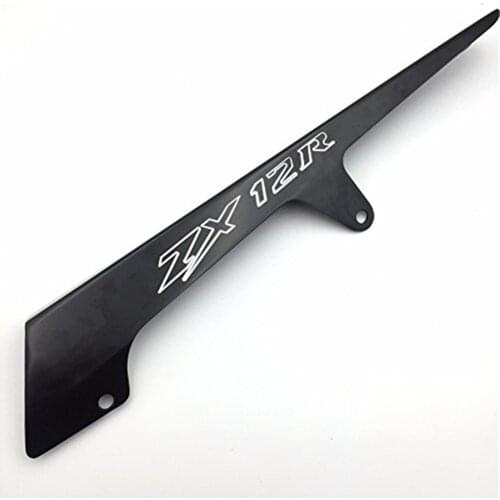 New For Kawasaki Ninja ZX12R ZX12 2000-2005 Aluminum Chain Guard Black Aftermarket Free Shipping Motorcycle Parts 00-05 03 04
