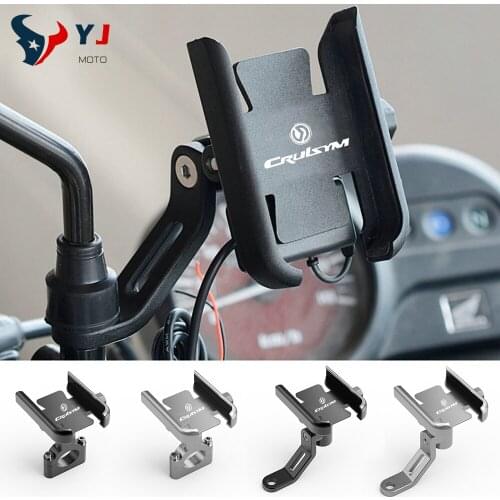 New For SYM CRUISYM 125 180 300 High Quality Motorcycle CNC Aluminum Accessories Handlebar Mobile Phone Holder GPS Stand Bracket