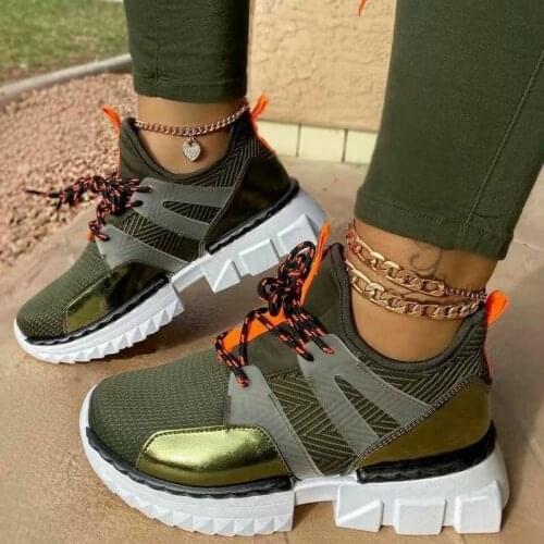 New Fashion Womens Sneakers Black Thick Bottom Increased Sneakers Casual Comfortable Sports Shoes Ladies Chunky Sneakers