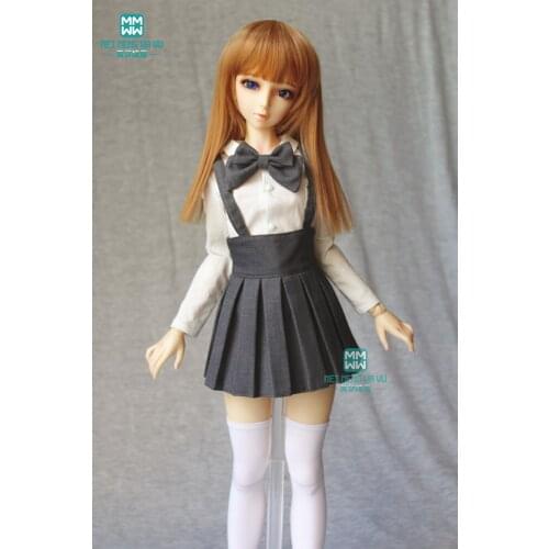 BJD doll clothes girl dress fits 60cm 1/3 BJD doll fashion pleated skirt \ shirt \ knit cardigan