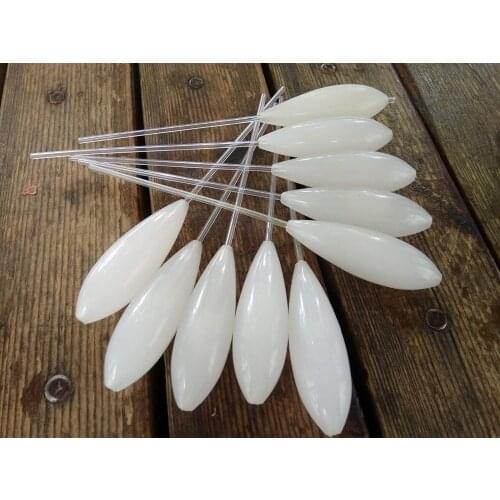 Newdonghui 5pcs/10pcs Floating Spirolino Bombards Acrylic Fishing Float Fishing Bobber Floater Semi -Transparent 26001A