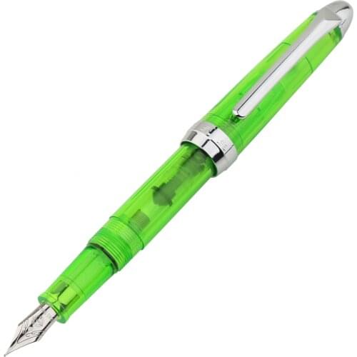 Wingsung 9133 Classics Transparent Color Fountain Pen with 0.5mm Stainless Steel High Quality ABS Inking Gift Pens for Writing