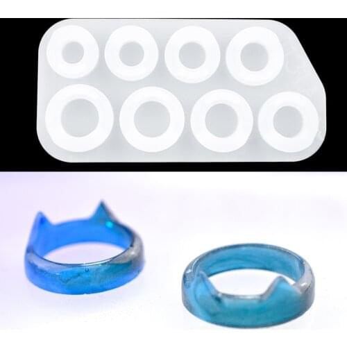 Cat Ear Ring Epoxy Resin Silicone Molds Geode Moldes De Silicona Para Resina Epoxi For Jewelry Tools Sieraden Maken Craft Tools