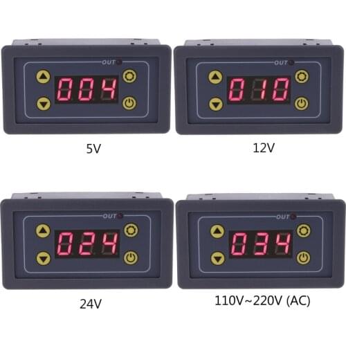 5-24VDC 110V-220VAC LED Display Digital Time Delay Relay Module Timing Delay Cycle Timer Relay Control Switch Time Relay Module