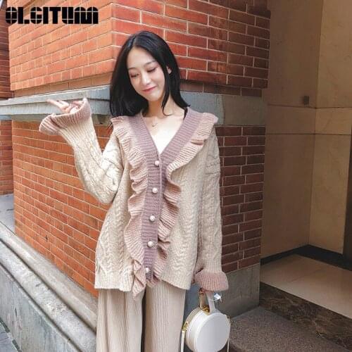 Sweater Womens Cardigan 2020 Spring and Autumn New Loose Korean Version Single Breasted Mid-length Sweater Coat Female SW1440