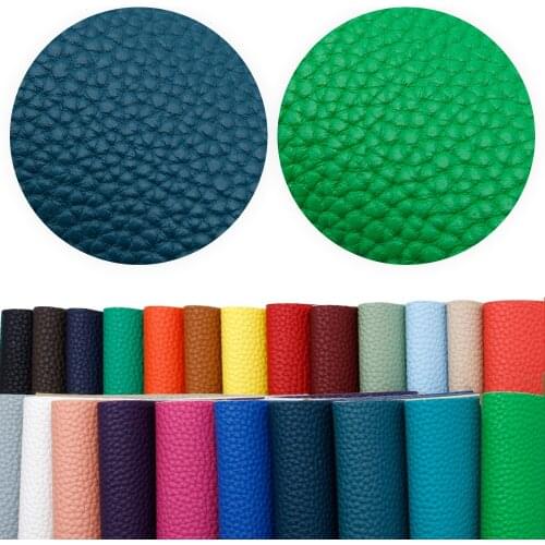 20*33cm Plain Colur Lychee Pattern Faux Synthetic Leather Fabric for Bows Vinil Textil DIY Handmade Materials,1Yc10036