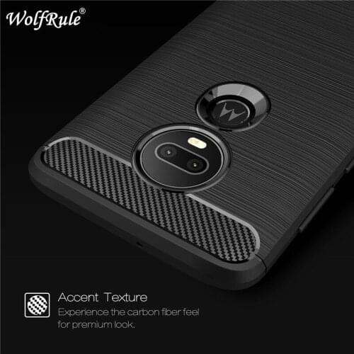 WolfRule For Cases Moto G7 Cover WolfRule Soft TPU Brushed Phone Case For Motorola Moto G7 Case For Moto G7 Plus Fundas 6.4"