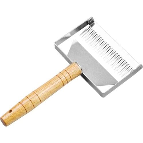 1 pcs Beekeeping Tools Widen Uncapping Fork Scraper Honey Cutter Wooden Handle Beehive Shovel Cutting Device
